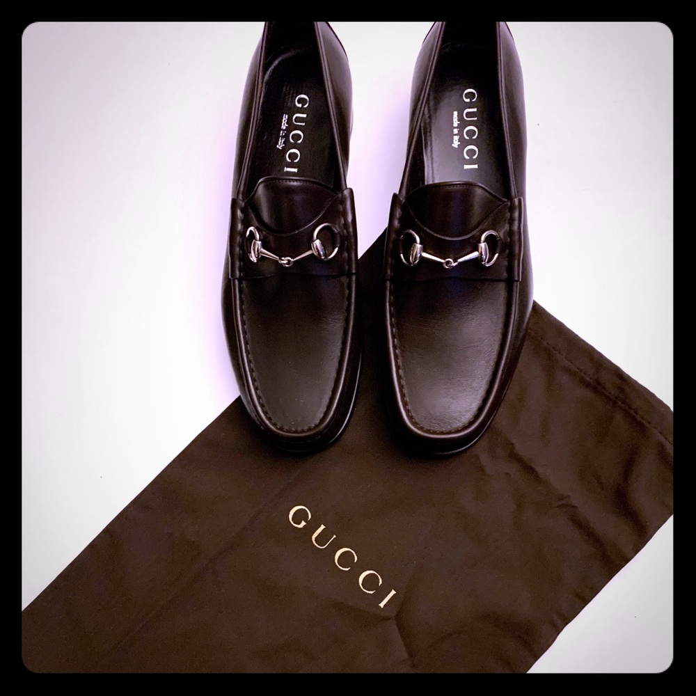 GUCCI NEW Horsebit leather loafer Horsebit